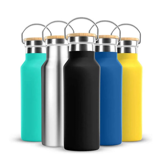 Bamboo Lid Vacuum Flask