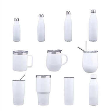 20oz Skinny Sublimation Tumblers with Metal Straw